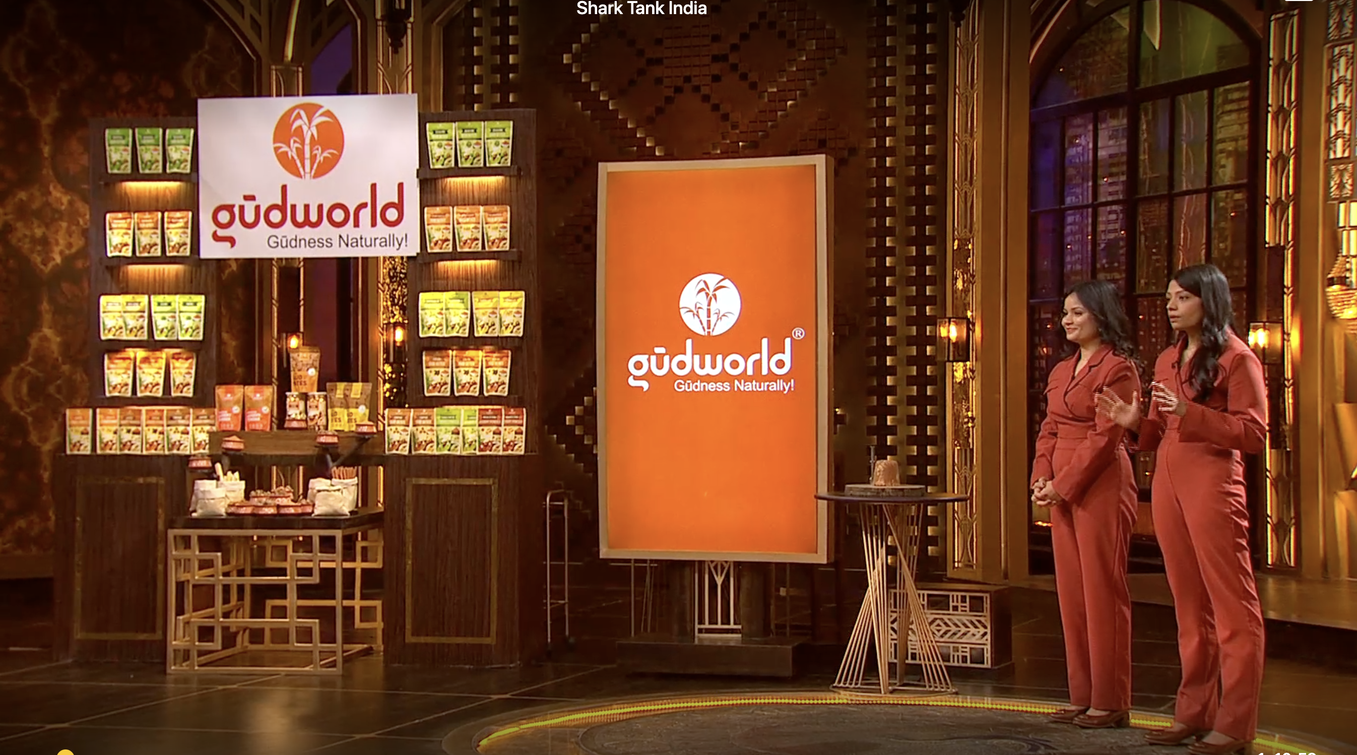 Gudworld’s flavored organic jaggery products displayed alongside traditional Indian sweeteners, highlighting innovation and tradition.